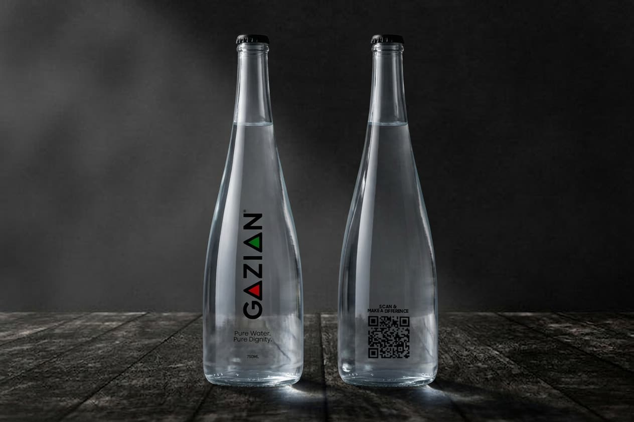 Gazian Water glass bottles