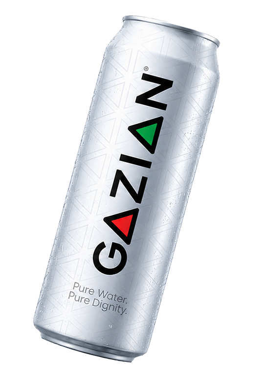 Gazian Water aluminum can